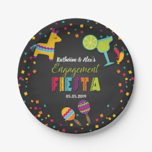 Fiesta Engagment Paper Plates