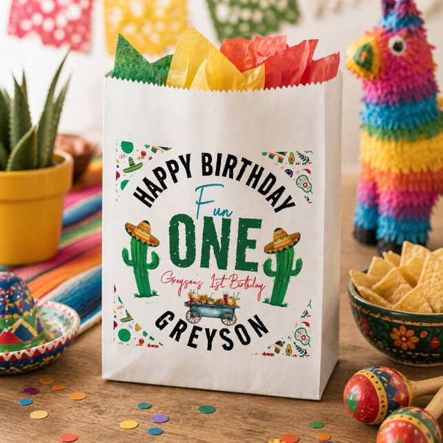 Fiesta First | 1st Birthday Party Favour Bag (Fiesta First | 1st Birthday Party Favor Bag)