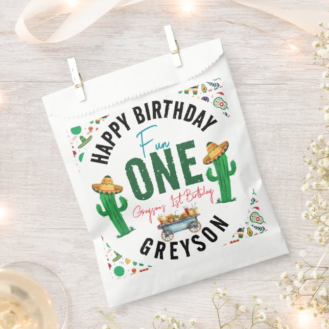 Fiesta First | 1st Birthday Party Favour Bag (Clipped)