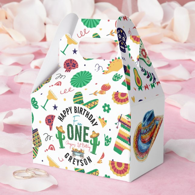 Fiesta First | 1st Birthday Party Favour Box (Wedding)