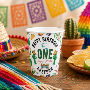 Fiesta First 1st Birthday Party Paper Cups