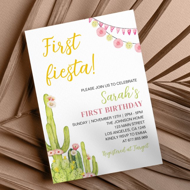 Fiesta First Birthday Invitation (Creator Uploaded)