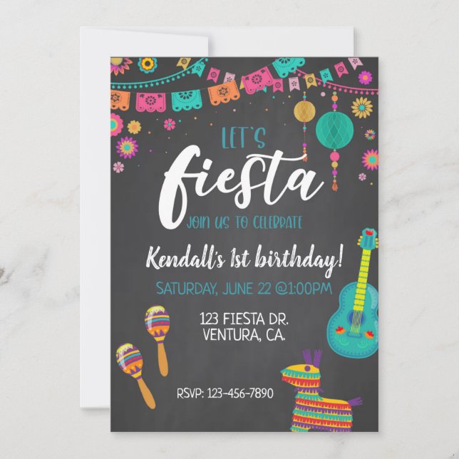 FIESTA, FIRST BIRTHDAY,LETS FIESTA (Front)