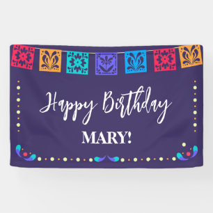 Fiesta Flags on Blue Banner