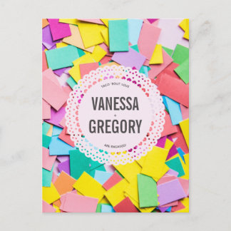 "Fiesta" - Flat Engagement Party Invitation Postcard