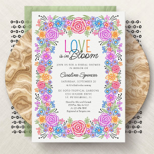 Fiesta Floral Colorful Bridal Shower Invitation