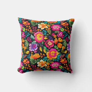  Fiesta Floral Extravaganza Cushion