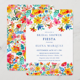  Fiesta Floral Watercolor Bridal Shower  Invitation