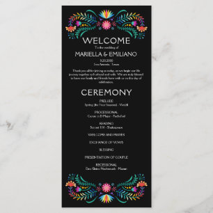 Fiesta Floral Wedding Program