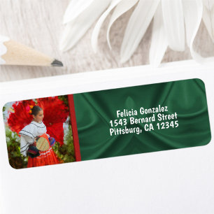 Fiesta Flower 2555 Address Return Address Label