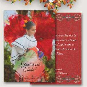 Fiesta Flower Gracias 2555 Thank You Card
