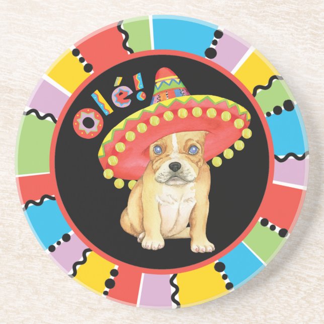 Fiesta Frenchie Coaster (Front)