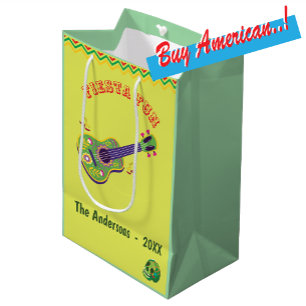 Fiesta Fun Mexican Lime Monogram Medium Gift Bag