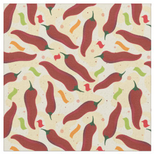 Fiesta Fun Red Chile Pattern Fabric