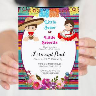 Fiesta Gender Reveal Invitation Señor Or Señorita