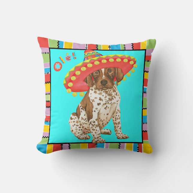 Fiesta German Shorthaired Pointer Cushion (Front)