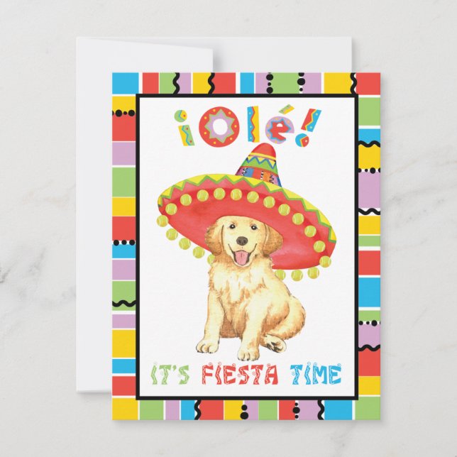 Fiesta Golden Invitation (Front)