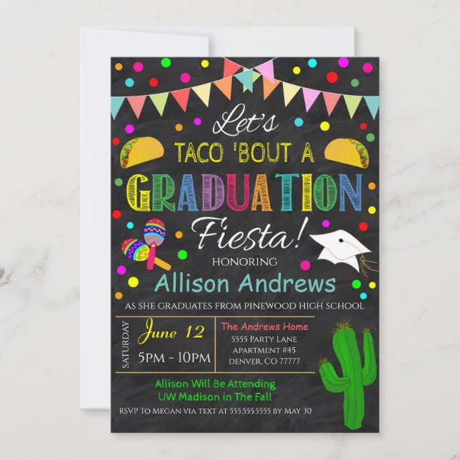 Fiesta Graduation Invitation (Front)