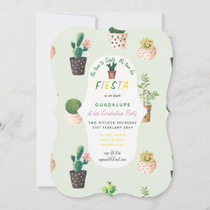 Fiesta Graduation Invitations Desert Cacti
