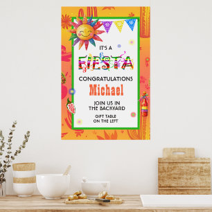 Fiesta Graduation Party Poster