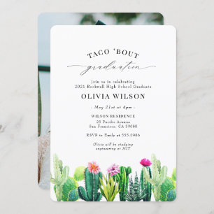 Fiesta Graduation Taco 'Bout Cactus Invitation