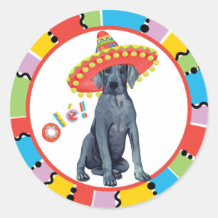 Fiesta Great Dane Classic Round Sticker