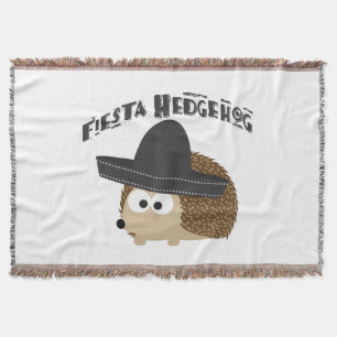 Fiesta Hedgehog Throw Blanket
