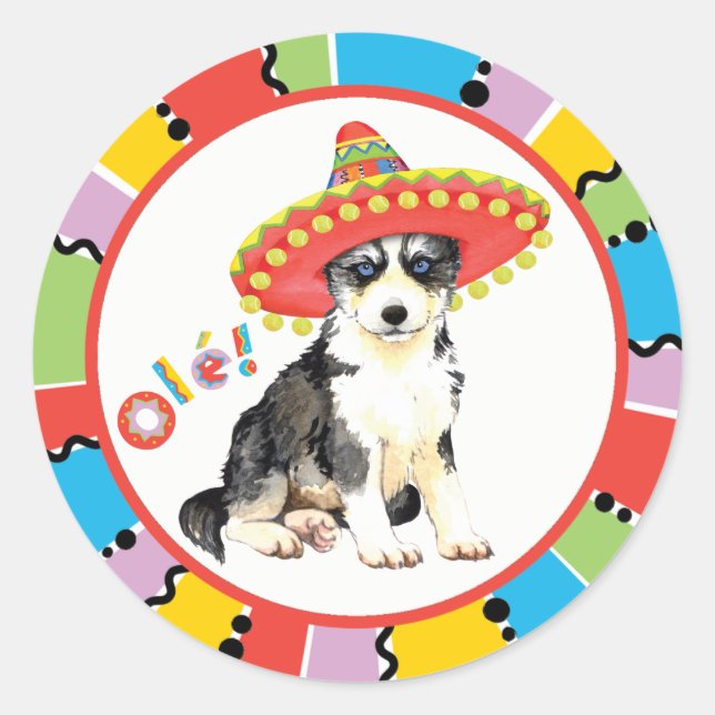 Fiesta Husky Classic Round Sticker (Front)