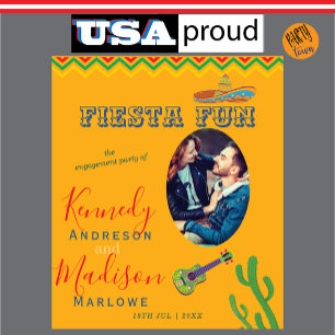 Fiesta in Mexico Engagement Party Photo Tapestry