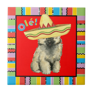 Fiesta Keeshond Ceramic Tile