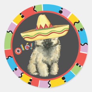 Fiesta Keeshond Classic Round Sticker