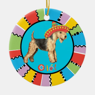 Fiesta Lakeland Terrier Ceramic Ornament