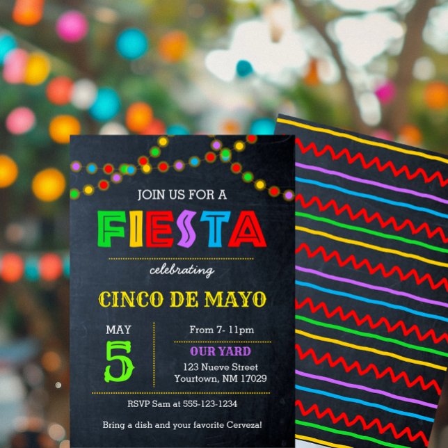 Fiesta Lights Cinco De Mayo Invitation (Creator Uploaded)