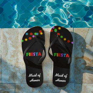 Fiesta Lights Personalised Flip Flops