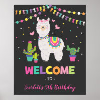Fiesta Llama / Cactus Alpaca Mexican Birthday