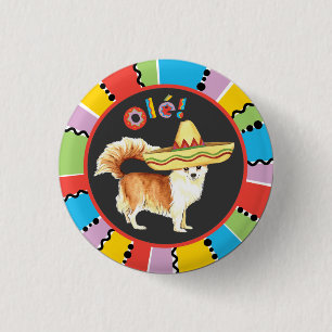 Fiesta Long Coat Chihuahua 3 Cm Round Badge