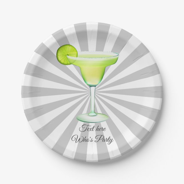 fiesta, margarita day, birthday, Paper Plate (Front)