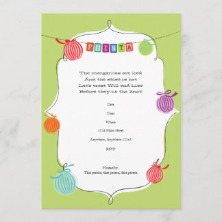 Fiesta Margarita Mexican Birthday Party Invitation