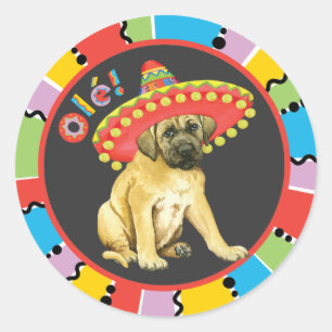 Fiesta Mastiff Classic Round Sticker
