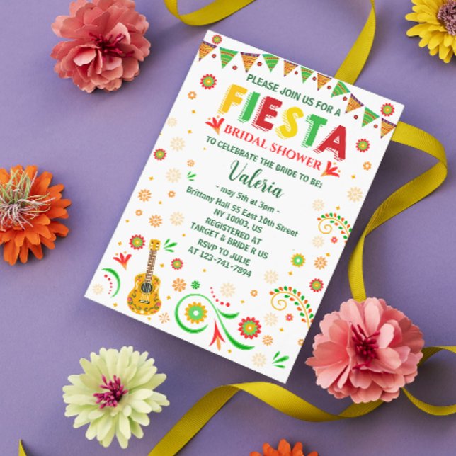  fiesta mexican Bridal Shower Cinco De Mayo Invitation (fiesta bridal shower invitations latina spanish cinco de mayo folk mexican wedding party yellow coed)