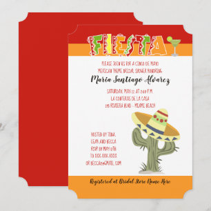 Fiesta Mexican Cinco de Mayo Bridal Shower Invite