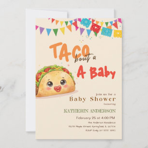 Fiesta Mexican Colourful Taco Bout a Baby Shower Invitation