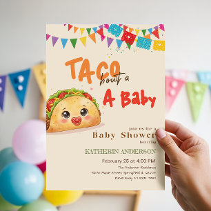Fiesta Mexican Colourful Taco Bout a Baby Shower Invitation