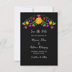 Fiesta Mexican Floral Save The Date