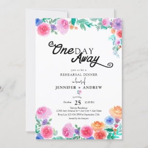 Fiesta   Mexican Flowers   Rehearsal Dinner Invitation
