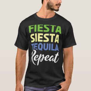 Fiesta Mexican Repeat Tequila Mexico Happy Cinco D T-Shirt
