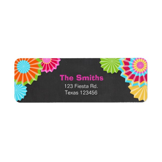 Fiesta Mexican Return Address Label (Front)