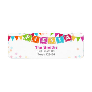 Fiesta Mexican Return Address Label