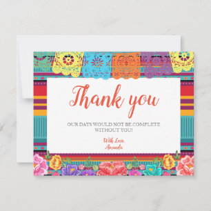 Fiesta Mexican Thank You Card Bridal Shower