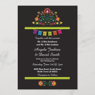 Fiesta Mexican Wedding Party Bright Invitation
